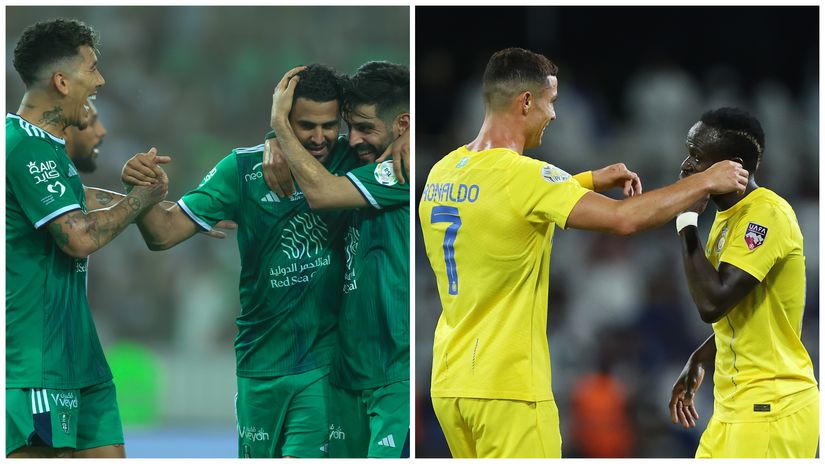 Firmino and Mahrez vs Cristiano and Mane (©Getty images sport)