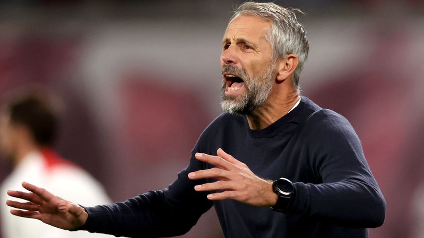 Marco Rose reacts (©Alexander Hassenstein/Getty Images)