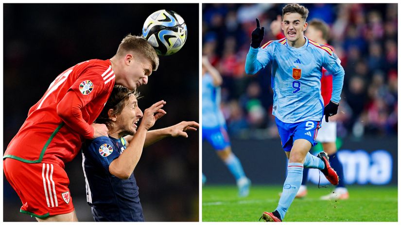 Luka Modric struggled against Wales (left), while Gavi starred at Norway (©Getty images sport/Gallo images)