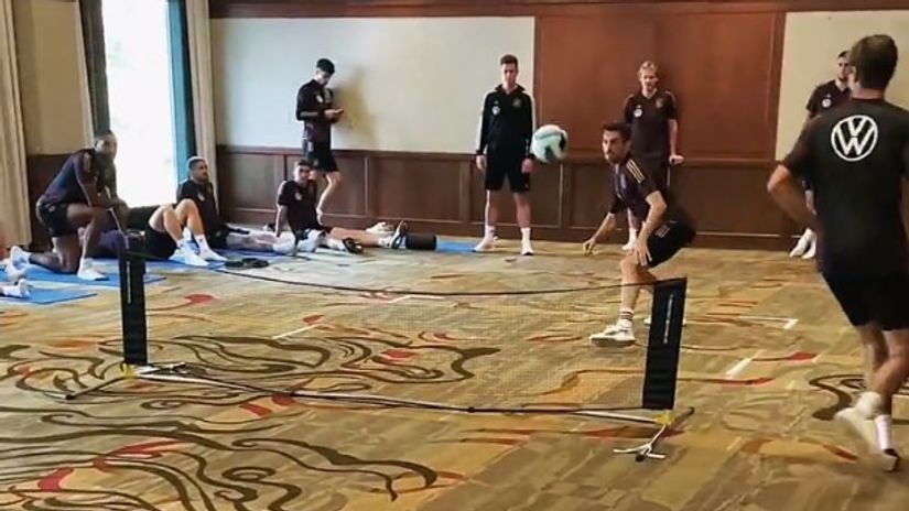 Nagelsmann doesn't need a pitch - a hotel lobby will do the job, too