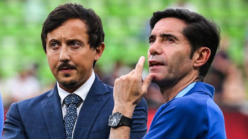 Pablo Longoria and Marcelino (©AFP)