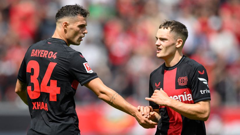 Granit Xhaka and Florian Wirtz (©AFP)