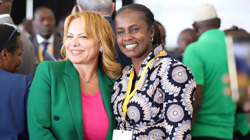 Wanjiru Mbugua (L) poses for a photo © Courtesy 