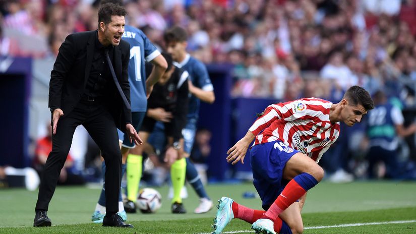 Diego Simeone and Alvaro Morata (©Denis Doyle/Getty Images)