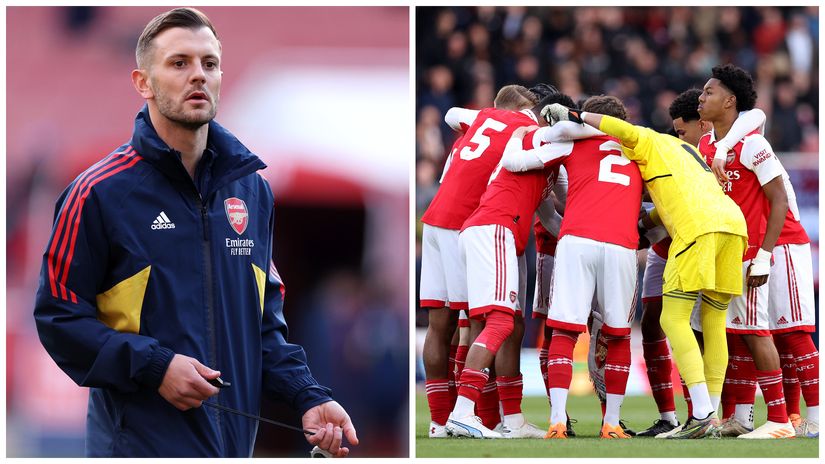 Jack Wilshere and his Arsenal U-18 team (©Getty images sport)