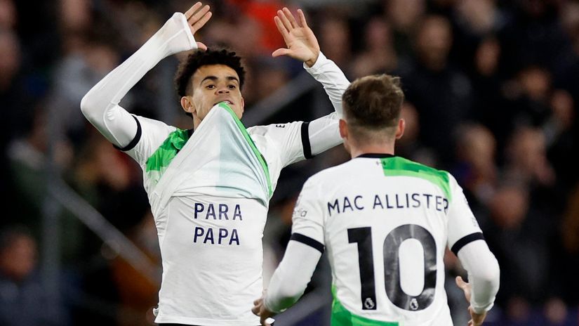 Luis Diaz after scoring (©Getty images sport)