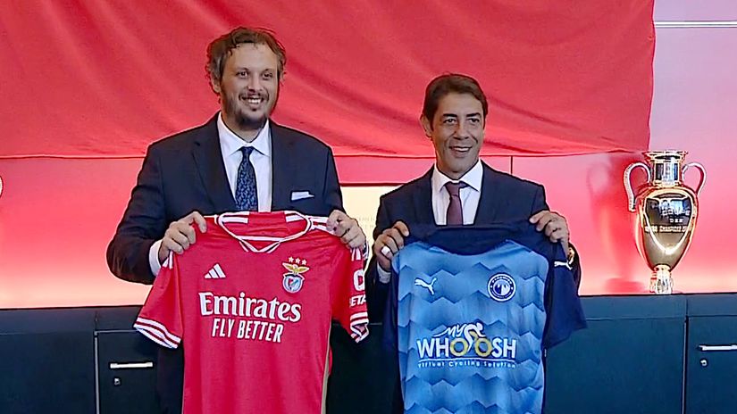 Mamdouh Eid in Rui Costa in Lisbon in July 2023