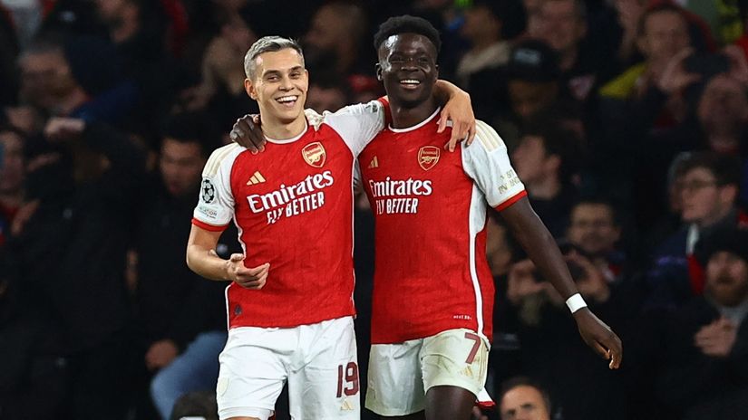 Trossard and Saka provided the Londoners with the win (©REUTERS/Hannah Mckay)