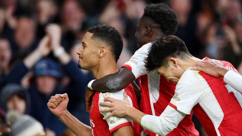 William Saliba scored a crucial goal for Arsenal (©Getty Images)