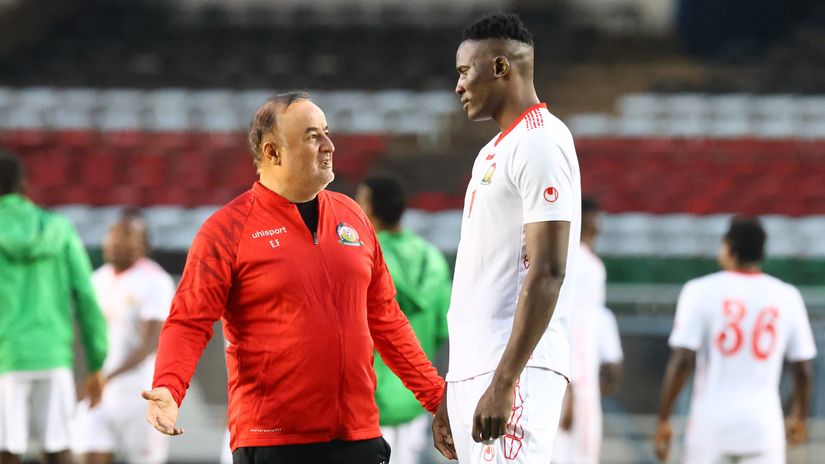 Harambee Stars coach Engin Firat rallies behind Olunga, says he has no equal in Kenya
