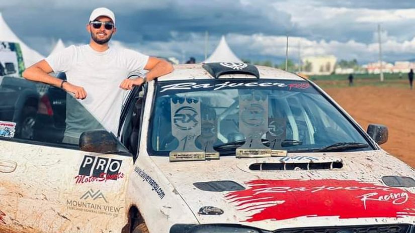 Rajveer Thethy poses for a photo after winning both the Junior and team title ©RX Motorsport Kenya
