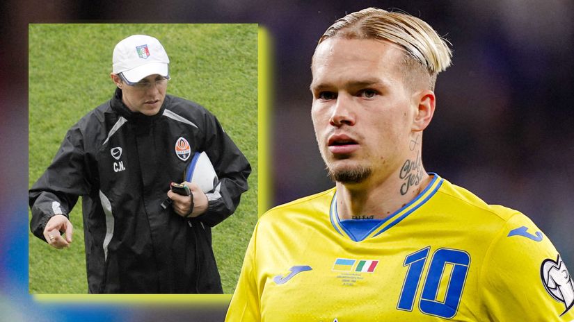 Carlo Nicolini and Mykhailo Mudryk (©AFP)