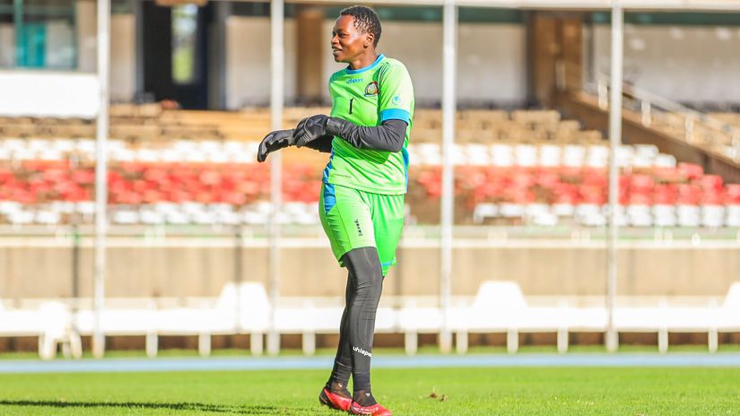 Lilian Awuor in Harambee Starlets training on Wednesday ©FKF