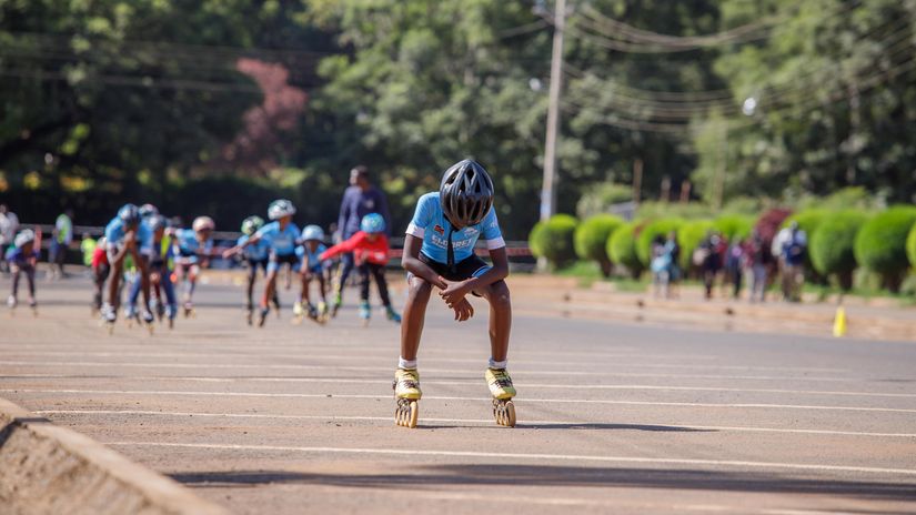 Eldoret Skating Club in past action. Courtesy/Tabby Nashipae