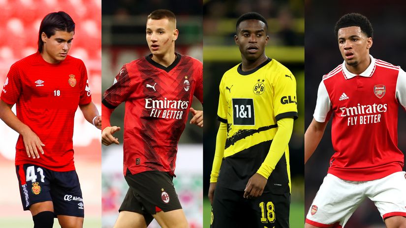 Romero, Camarda, Moukoko & Nwaneri (©Getty Images)