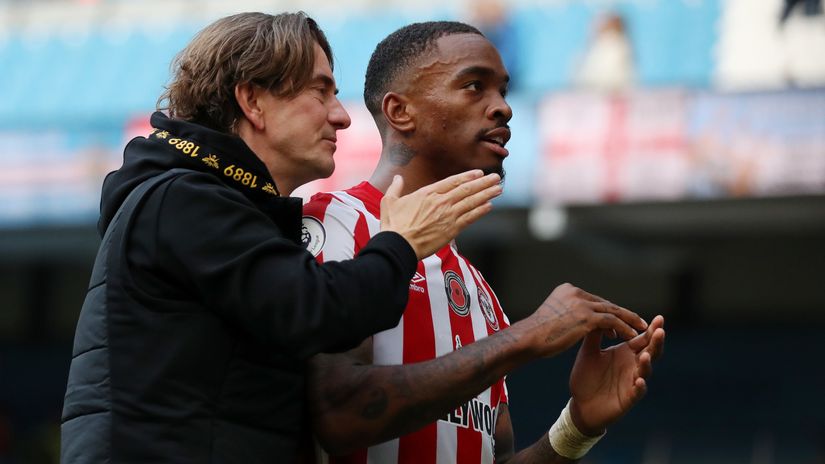 Thomas Frank and Ivan Toney (©Getty Images)