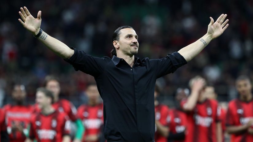 Zlatan Ibrahimovic at his Milan farewell (©Marco Luzzani/Getty Images)