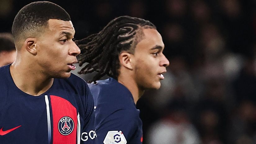 Mbappe brothers tonight, Kylian and Ethan (©AFP)