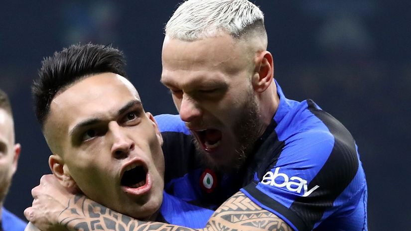 Lautaro Martinez and Federico Dimarco (©Getty Images)