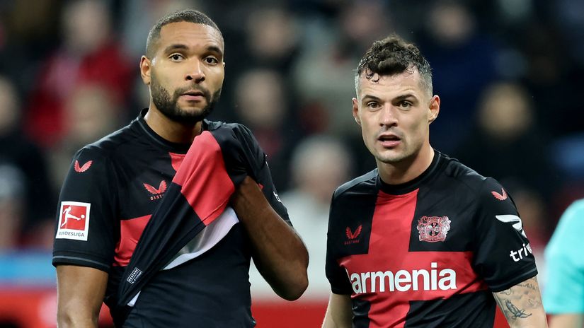 Jonathan Tah with Granit Xhaka (©Getty Images)