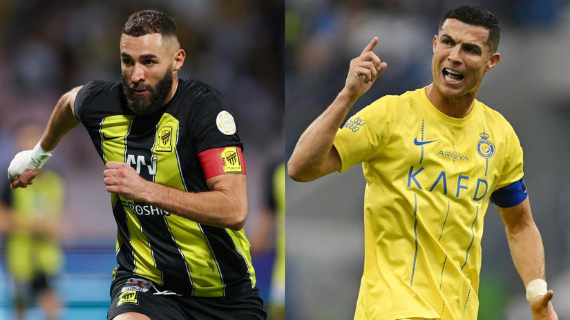 Benzema vs Ronaldo (©Getty Images)