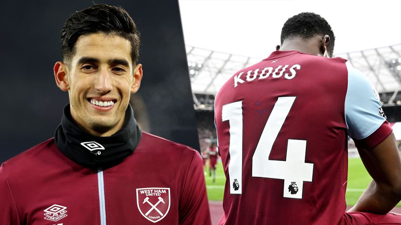 Nayef Aguerd and Mohammed Kudus (©Getty Images)