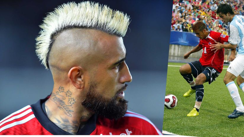 Now and then... the only thing that has never changed is Arturo's crazy hairstyle (©Getty images sport)