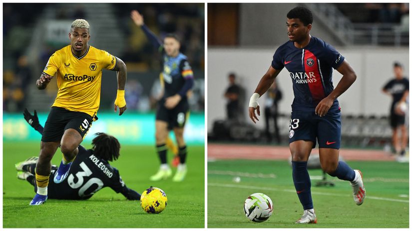Mario Lemina while at Wolves and his younger brother Noah (©Getty images sport)