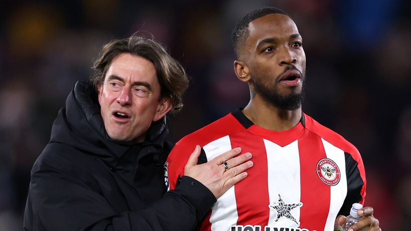 Thomas Frank and Ivan Toney (©Getty Images)