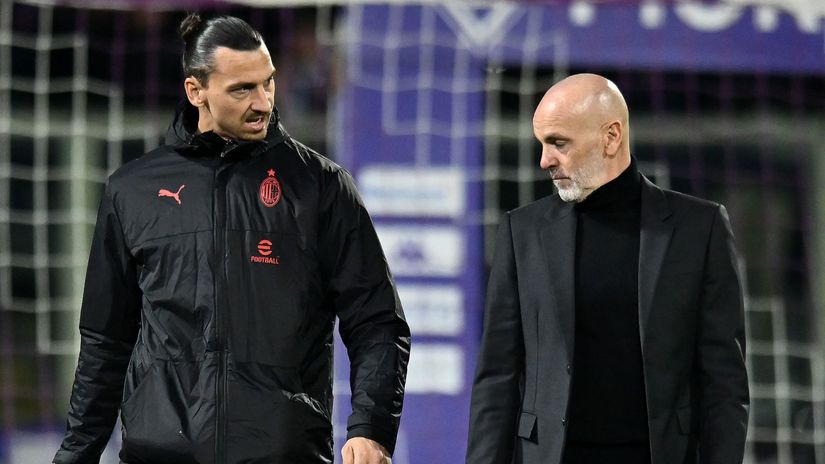 Zlatan Ibrahimovic and Stefano Pioli (©Getty Images)