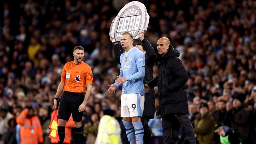 Haaland and Guardiola (©Naomi Baker/Getty Images)