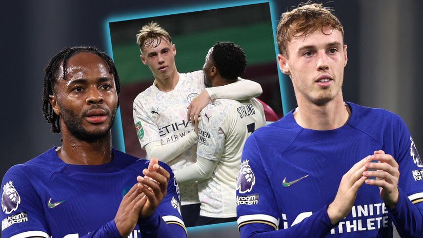 Raheem Sterling and Cole Palmer face their old club (©Getty Images)