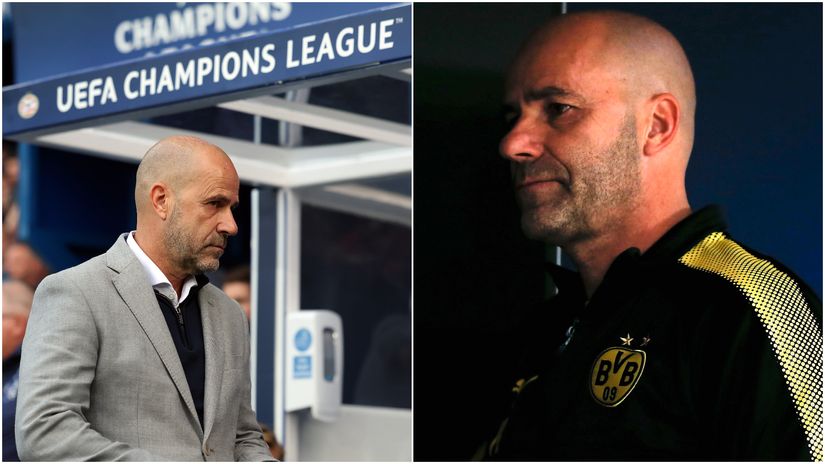 Bosz with PSV (left) & Bosz with BVB (right) (©Getty Images)