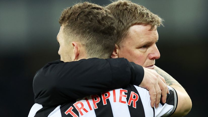 Eddie Howe and Kieran Trippier (©Getty Images)