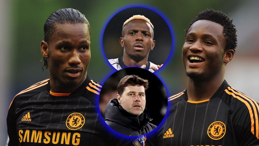 Didier Drogba and John Obi Mikel want Osimhen to join Pochettino at Chelsea (©Getty Images)