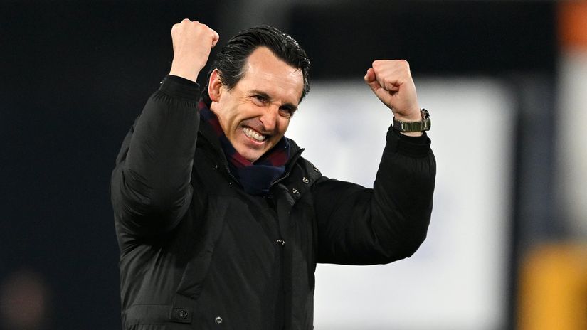 Unai Emery celebrates the incredible win (©Michael Regan/Getty Images)