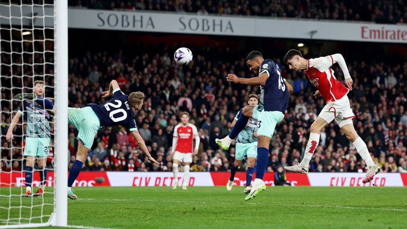 Havertz's header downs stubborn Bees and launches Arsenal to the summit!