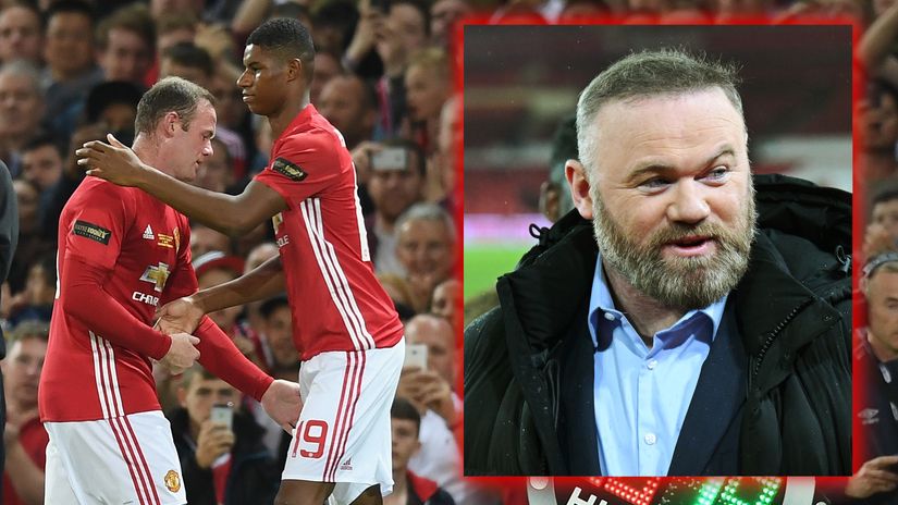 Wayne Rooney and Marcus Rashford (©Getty Images)