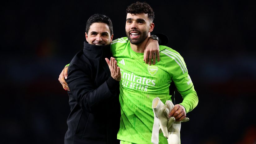 Arteta and his hero (©Getty images sport)