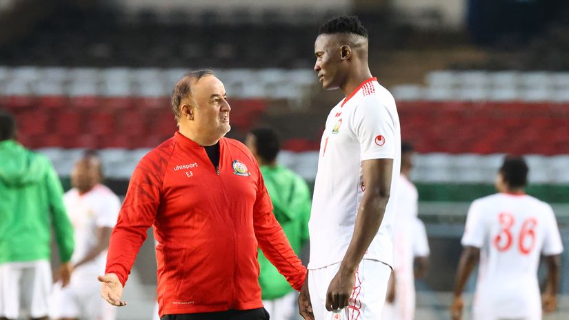 What Harambee captain Michael Olunga told Rising Stars at JKIA enroute to Malawi