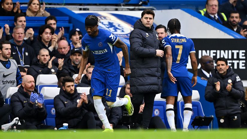 Poch, Madueke and Sterling (©Mike Hewitt/Getty Images)