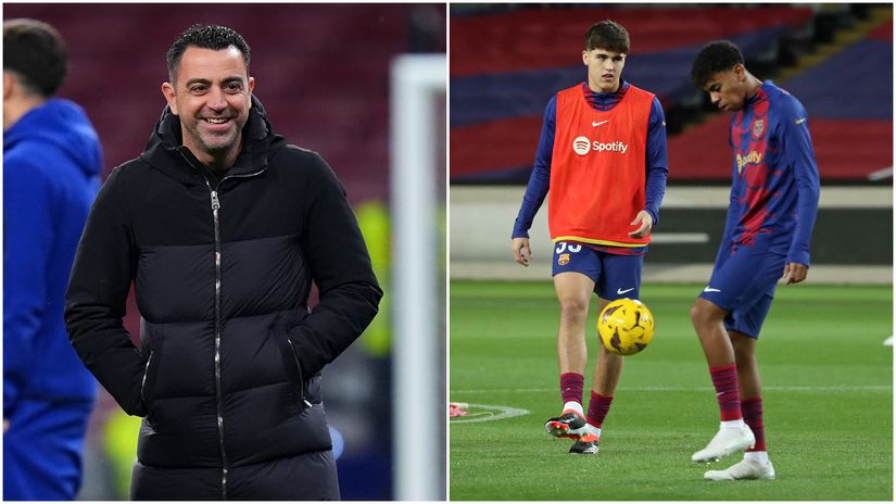 Xavi, Cubarsi & Yamal (©Getty Images, AFP)
