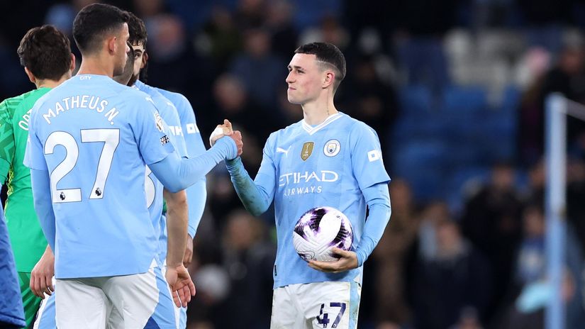 Phil Foden after the match against Villa (©Getty Images)