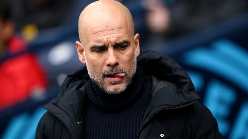 Pep Guardiola with lots of worries on his mind (©Justin Setterfield/Getty Images)
