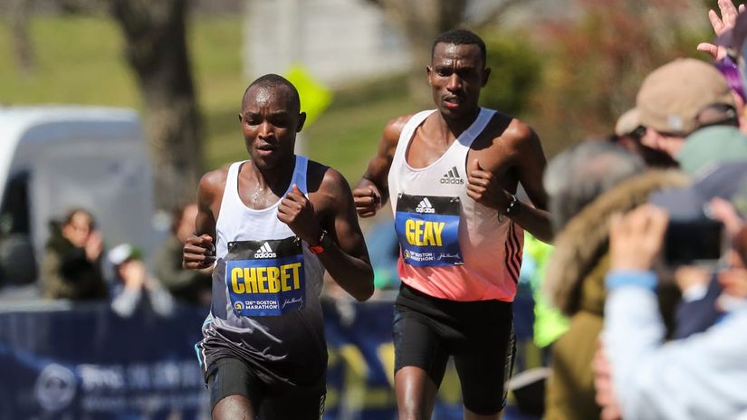 Evans Chebet going for Boston three-peat