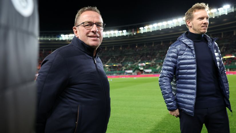 Rangnick and Nagelsmann (©Alexander Hassenstein/Getty Images)