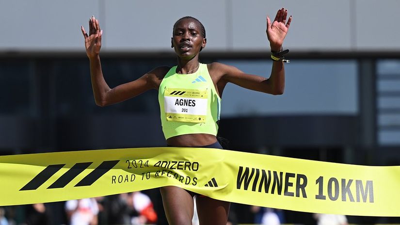 Adizero 10K: Agnes Ngetich narrowly misses women's only record in win