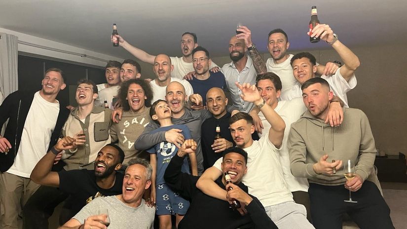 Party at Enzo Maresca's house