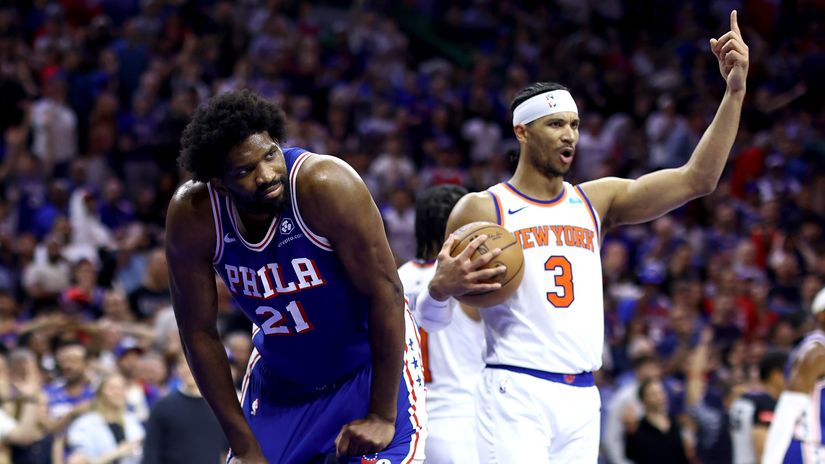 Joel Embiid is out of the NBA Playoffs (©Getty Images)