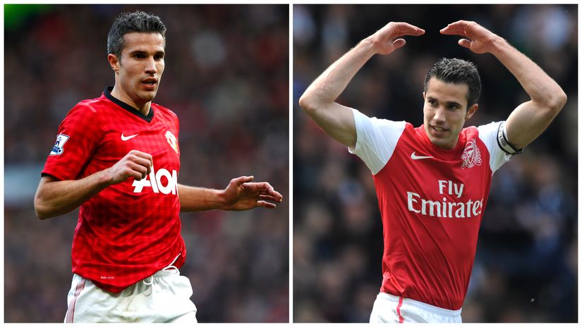 RVP during his Man Utd and Arsenal days (©Gallo images/Getty images sport)